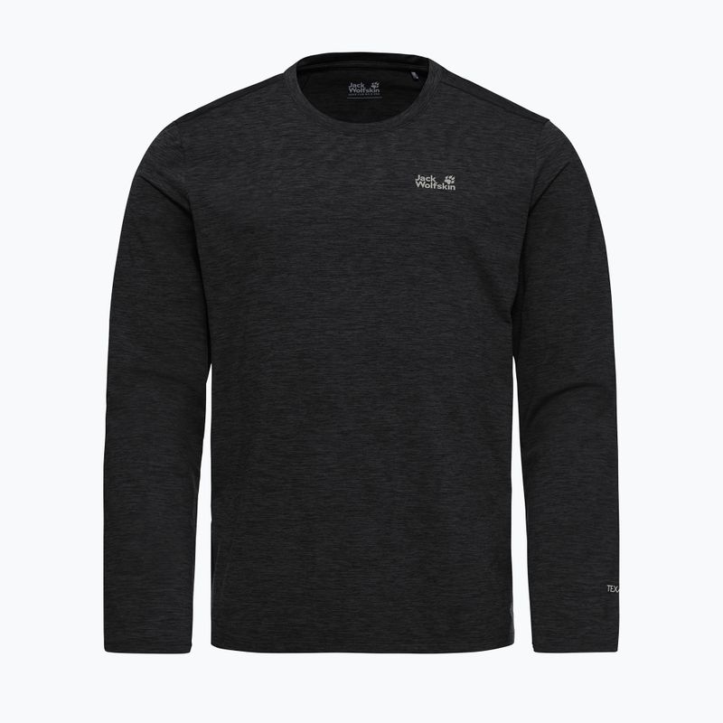 Longsleeve trekkingowy męski Jack Wolfskin Trail black 5