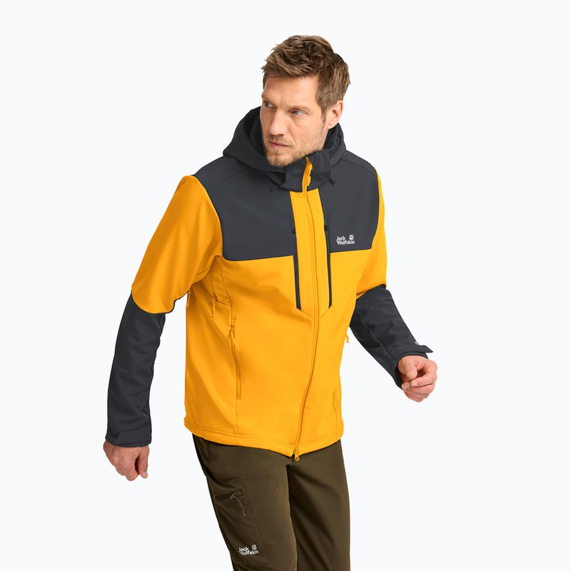 Kurtka przeciwwiatrowa męska Jack Wolfskin Jasper burly yellow jw