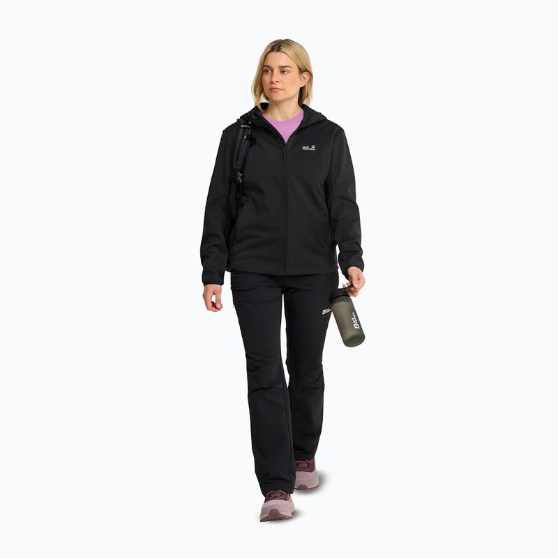 Kurtka softshell damska Jack Wolfskin Windhain 2 Hoody black 2