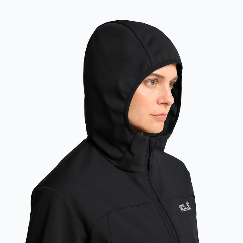 Kurtka softshell damska Jack Wolfskin Windhain 2 Hoody black 4