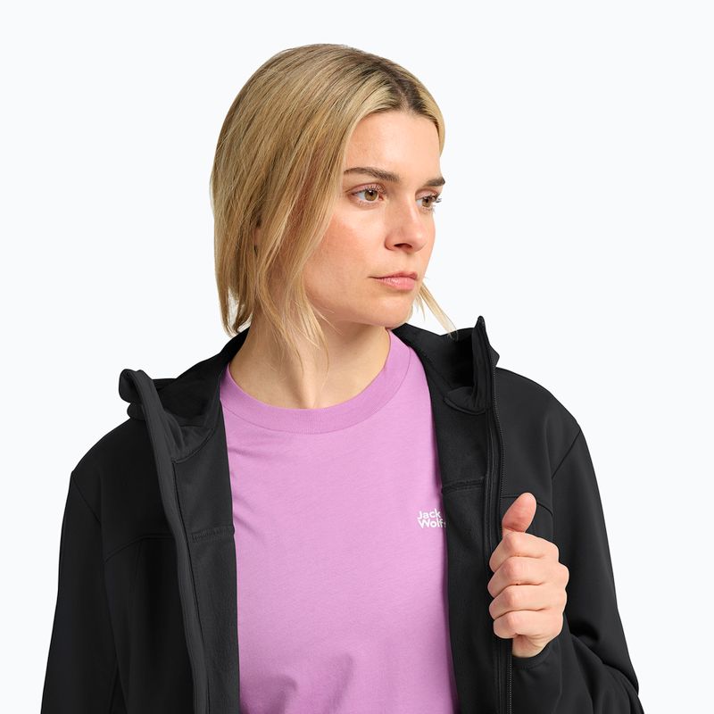 Kurtka softshell damska Jack Wolfskin Windhain 2 Hoody black 5
