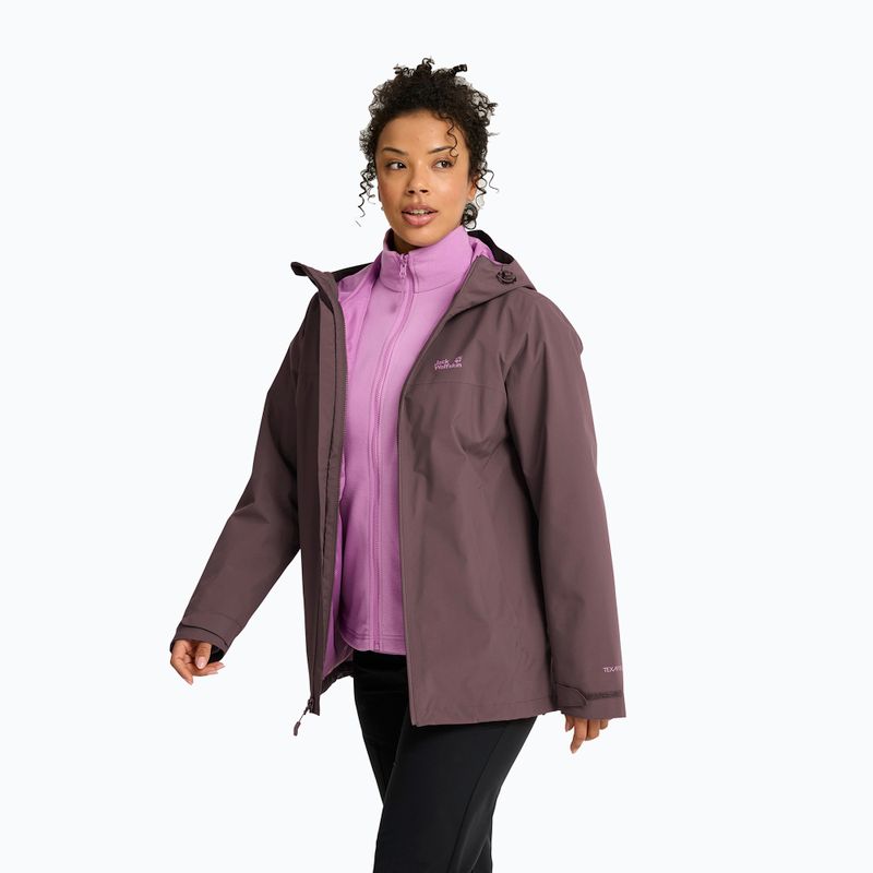 Kurtka 3w1 damska Jack Wolfskin Moonrise 2 3IN1 sheer plum 4