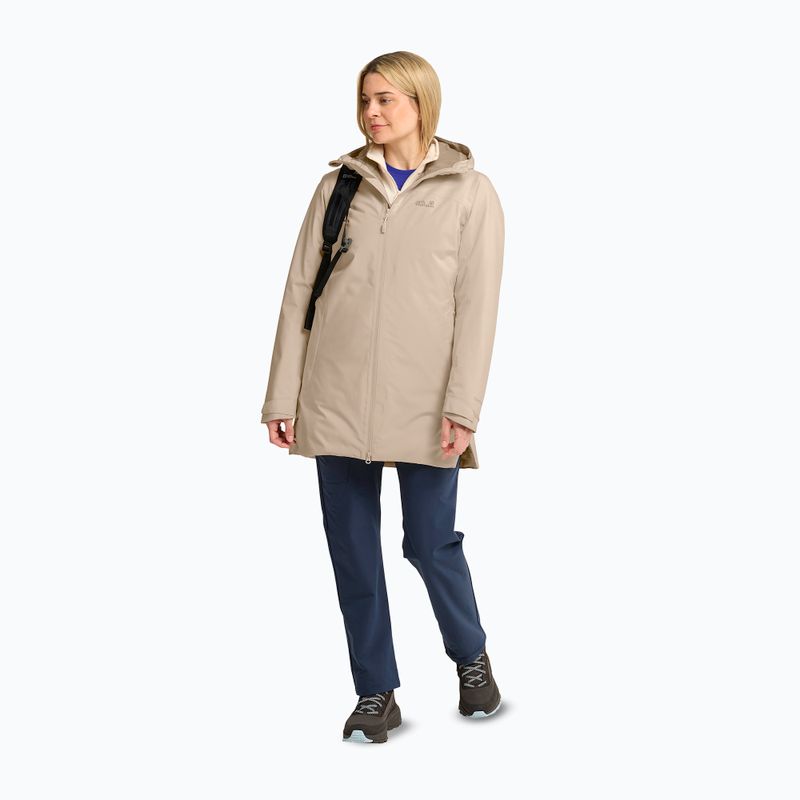 Kurtka przeciwdeszczowa damska Jack Wolfskin Heidelstein 2 Ins oyster 2