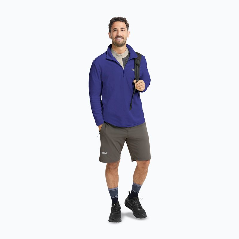 Bluza polarowa męska Jack Wolfskin Taunus 100 Full Zip glow ink 2