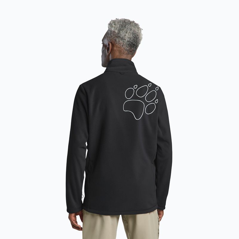 Bluza polarowa męska Jack Wolfskin Wild Rebel 200 Full Zip paw black 3