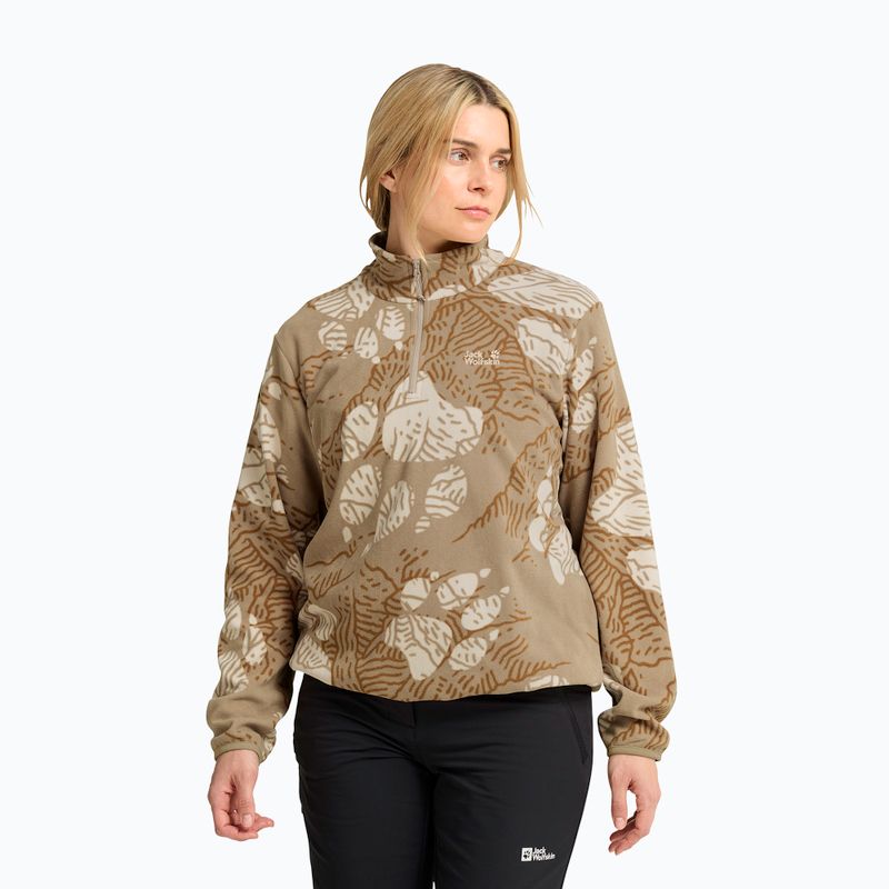 Bluza polarowa damska Jack Wolfskin Paw Era 100 Orint Half Zip paw hazel wood