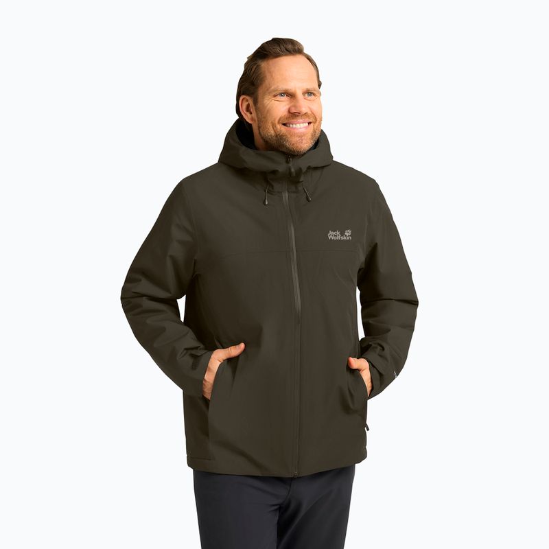 Kurtka ocieplana męska Jack Wolfskin Wisper Ins obsidian moss