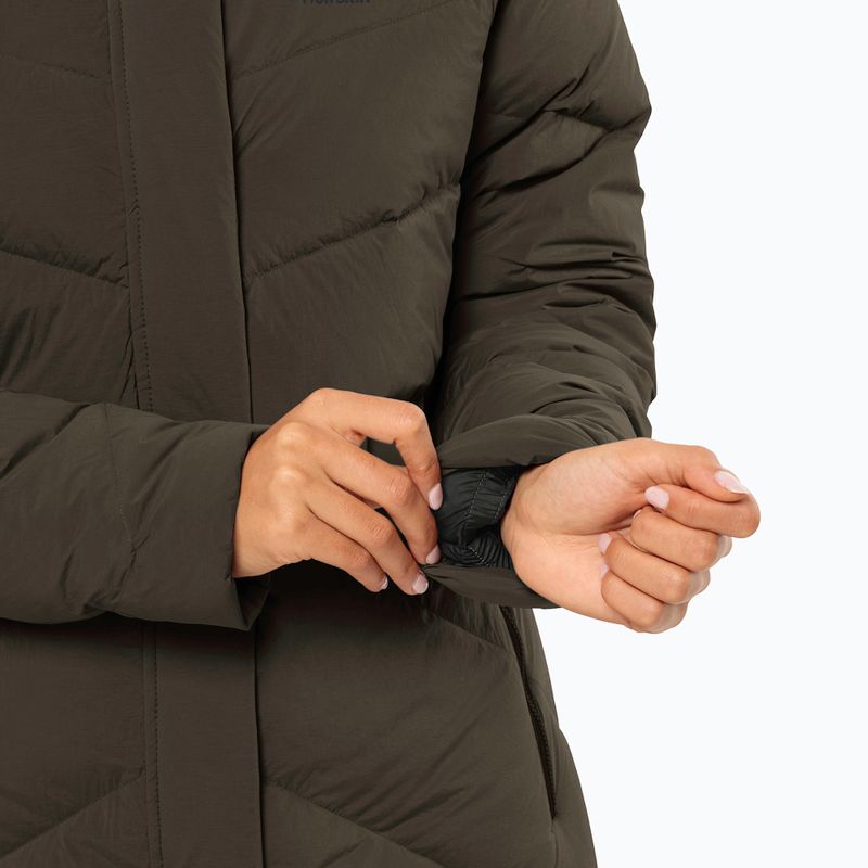 Płaszcz puchowy damski Jack Wolfskin Marienplatz Coat obsidian moss 4