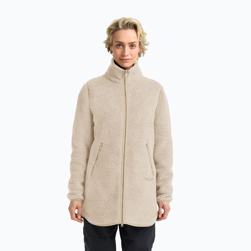 Bluza polarowa damska Jack Wolfskin High Curl Coat oyster