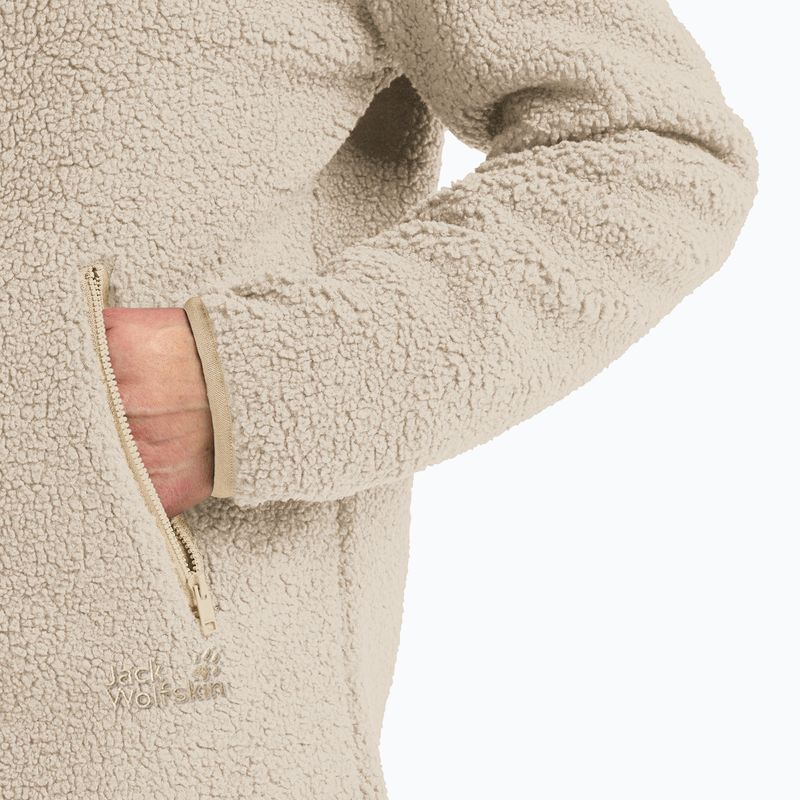 Bluza polarowa damska Jack Wolfskin High Curl Coat oyster 4