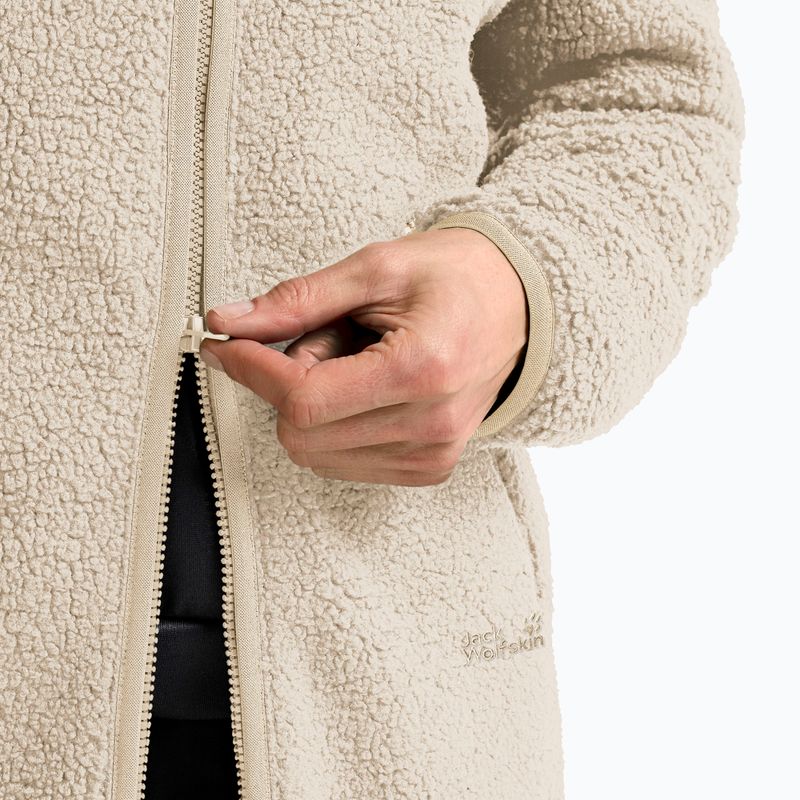 Bluza polarowa damska Jack Wolfskin High Curl Coat oyster 5