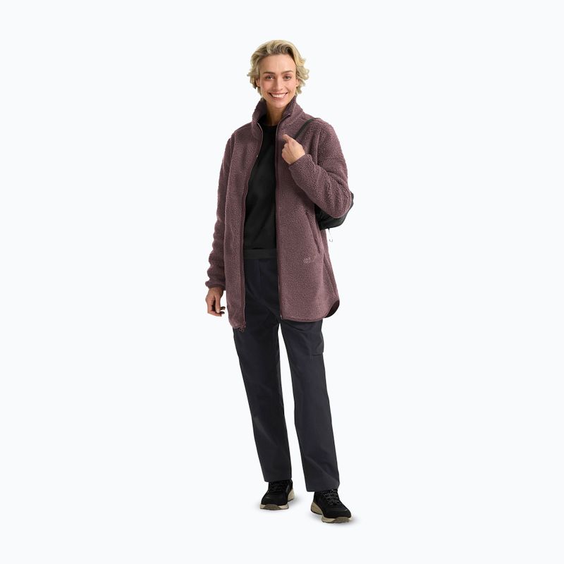 Bluza polarowa damska Jack Wolfskin High Curl Coat sheer plum 2
