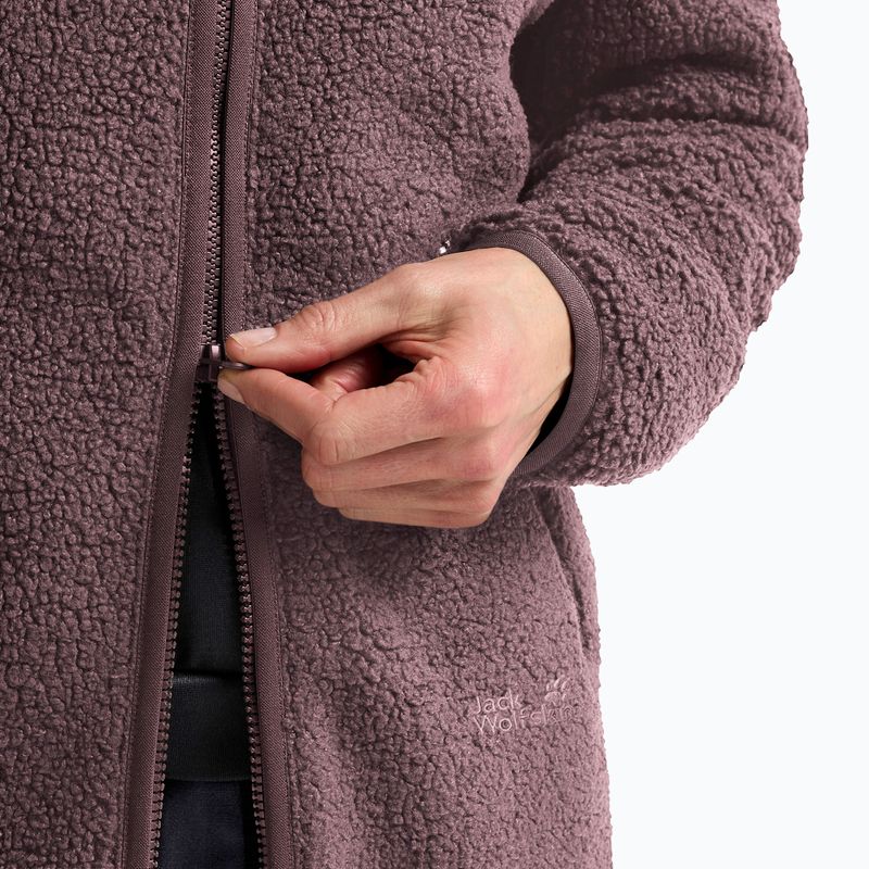 Bluza polarowa damska Jack Wolfskin High Curl Coat sheer plum 5
