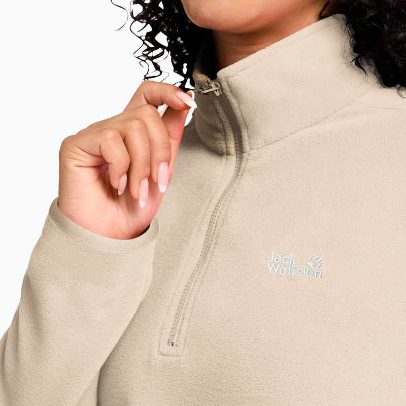 Bluza polarowa damska Jack Wolfskin Taunus 100 Full Zip oyster 4
