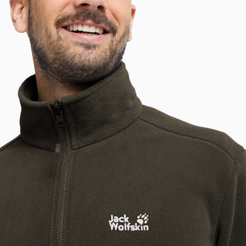 Bluza polarowa męska Jack Wolfskin Taunus 200 Full Zip obsidian moss 4