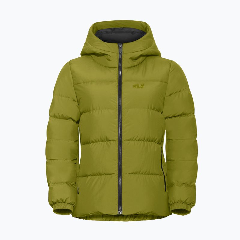 Płaszcz puchowy damski Jack Wolfskin Frozen Palace khaki green 7