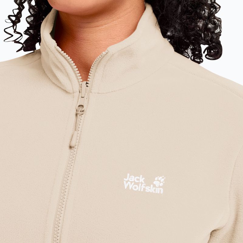 Bluza polarowa damska Jack Wolfskin Taunus 100 Full Zip oyster 4