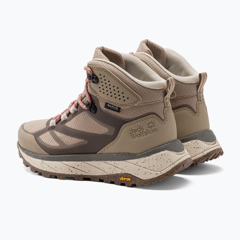 Buty trekkingowe damskie Jack Wolfskin Terraventure Texapore Mid beige/light beige 3