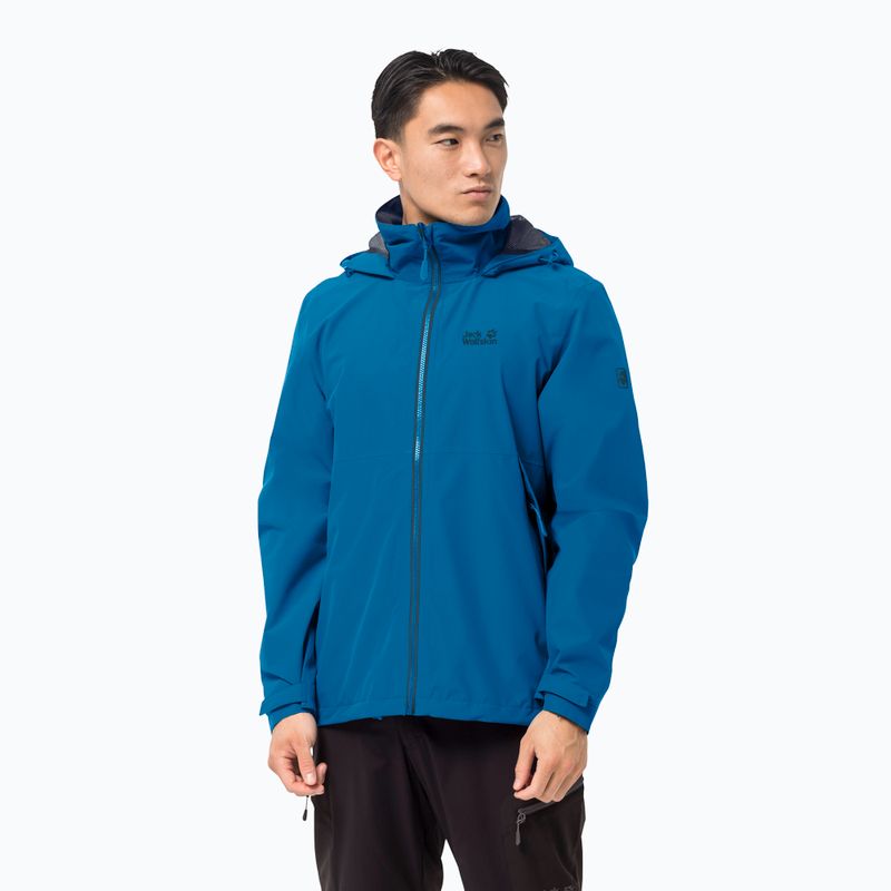 Kurtka przeciwdeszczowa męska Jack Wolfskin Evandale blue pacific