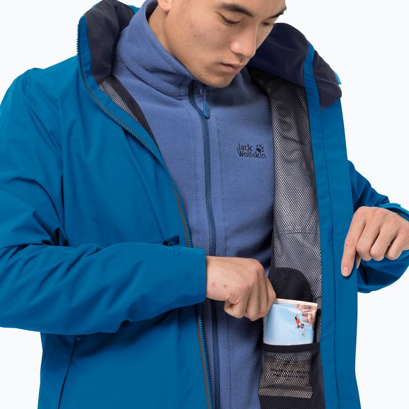 Kurtka przeciwdeszczowa męska Jack Wolfskin Evandale blue pacific 3