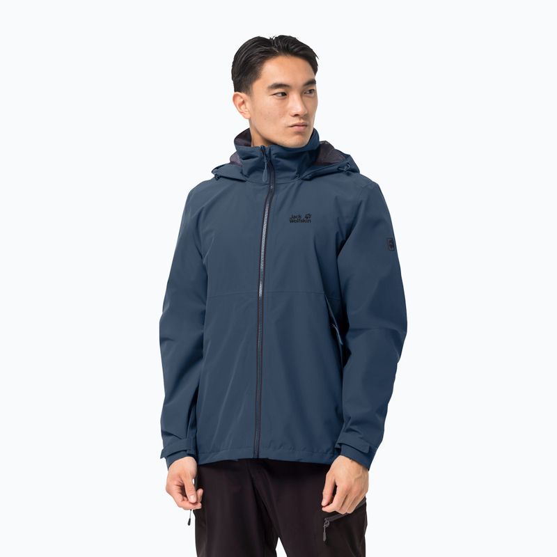 Kurtka przeciwdeszczowa męska Jack Wolfskin Evandale thunder blue