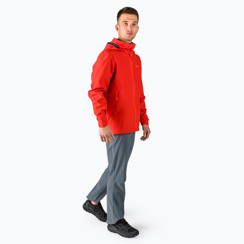 Kurtka przeciwdeszczowa męska Jack Wolfskin Evandale adrenaline red 2