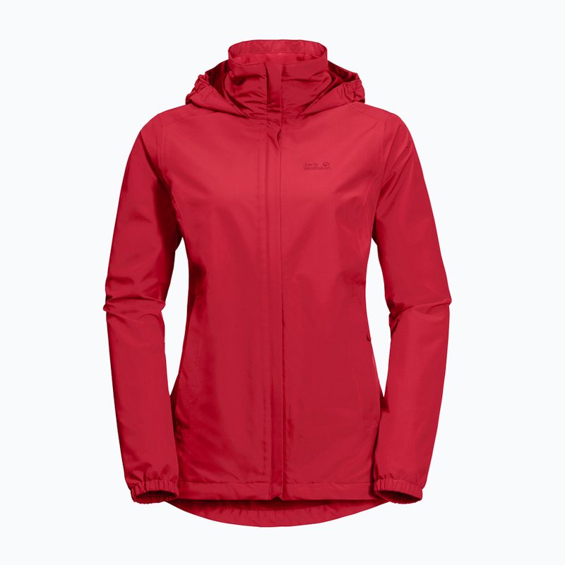Kurtka przeciwdeszczowa damska Jack Wolfskin Stormy Point bright scarlet 5
