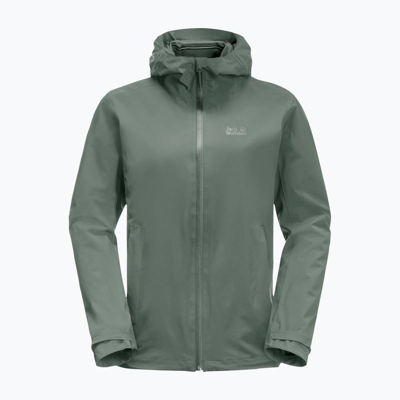 Kurtka przeciwdeszczowa damska Jack Wolfskin Pack & Go Shell hedge green 7