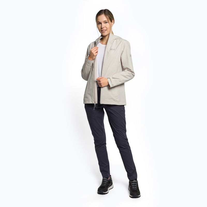 Kurtka przeciwdeszczowa damska Jack Wolfskin Pack & Go Shell dusty grey 2