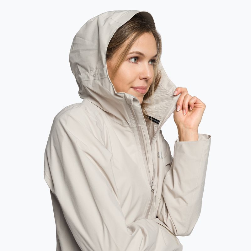 Kurtka przeciwdeszczowa damska Jack Wolfskin Pack & Go Shell dusty grey 5