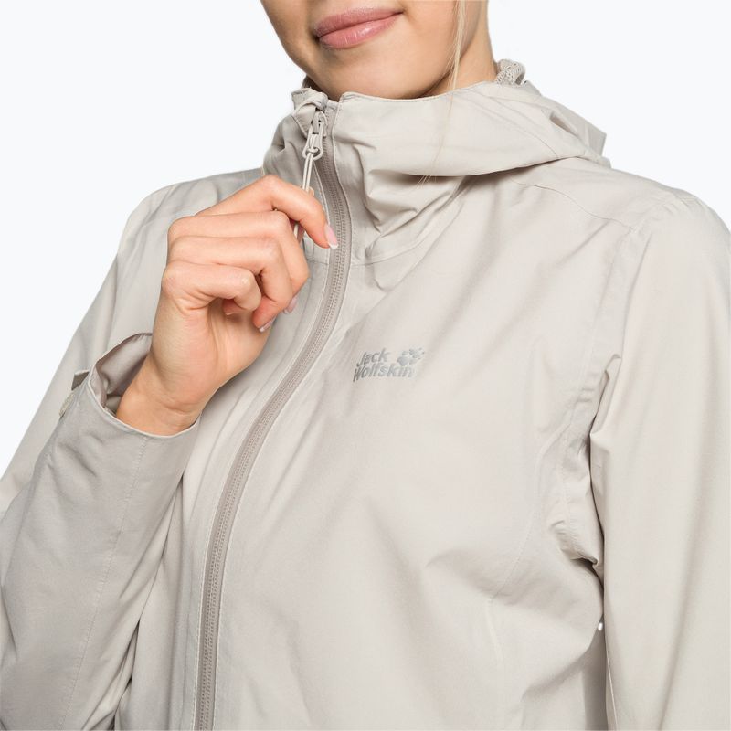 Kurtka przeciwdeszczowa damska Jack Wolfskin Pack & Go Shell dusty grey 6