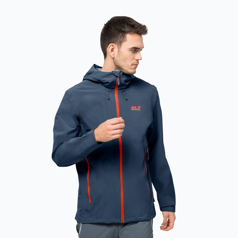 Kurtka przeciwdeszczowa męska Jack Wolfskin Highest Peak 2.5L thunder blue