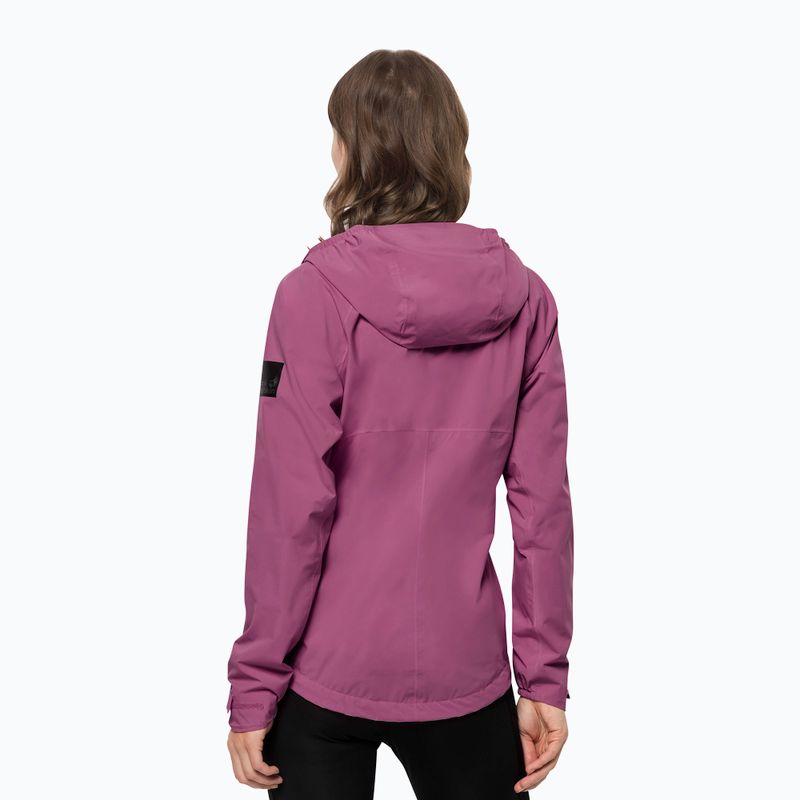Kurtka przeciwdeszczowa damska Jack Wolfskin Tasman Peak Jkt violet quartz 2