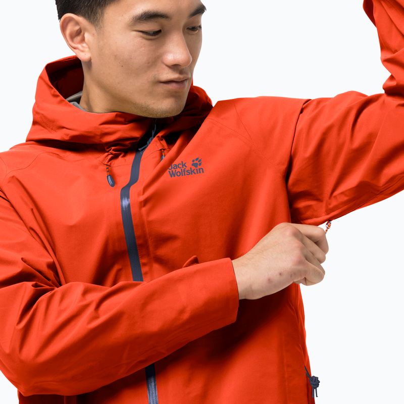 Kurtka przeciwdeszczowa męska Jack Wolfskin Highest Peak wild brier 3
