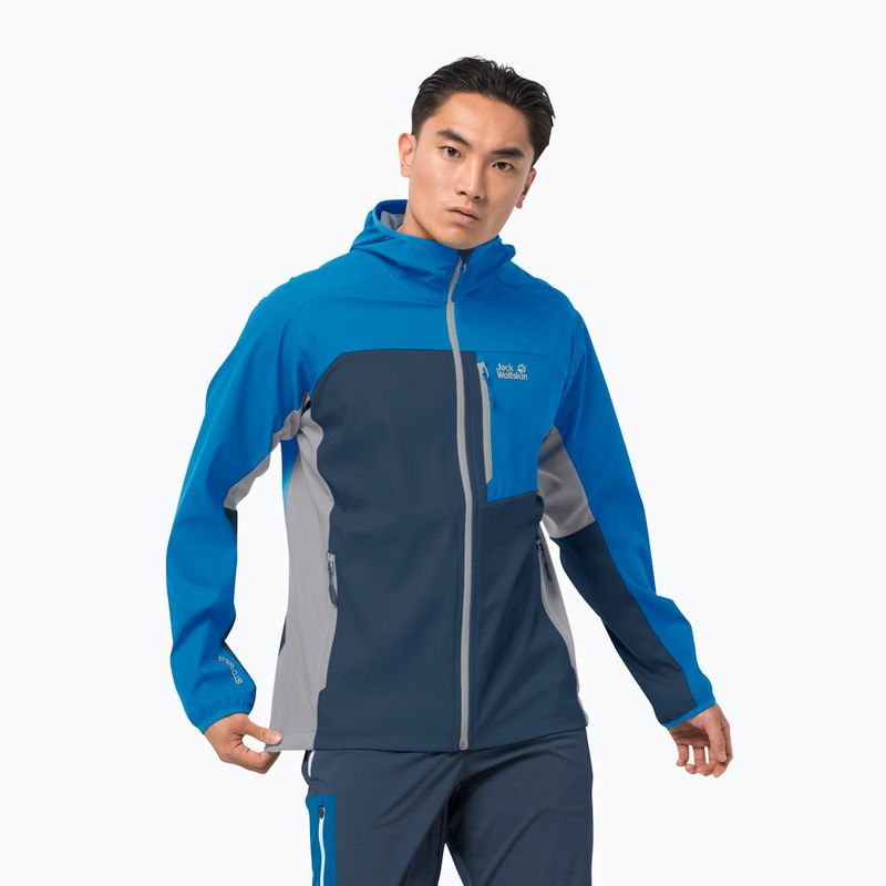 Kurtka softshell męska Jack Wolfskin Eagle Peak Ii Softshell blue pacific