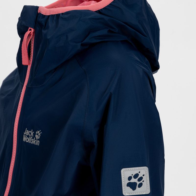 Kurtka przeciwdeszczowa dziecięca Jack Wolfskin Rainy Days dark indigo 4