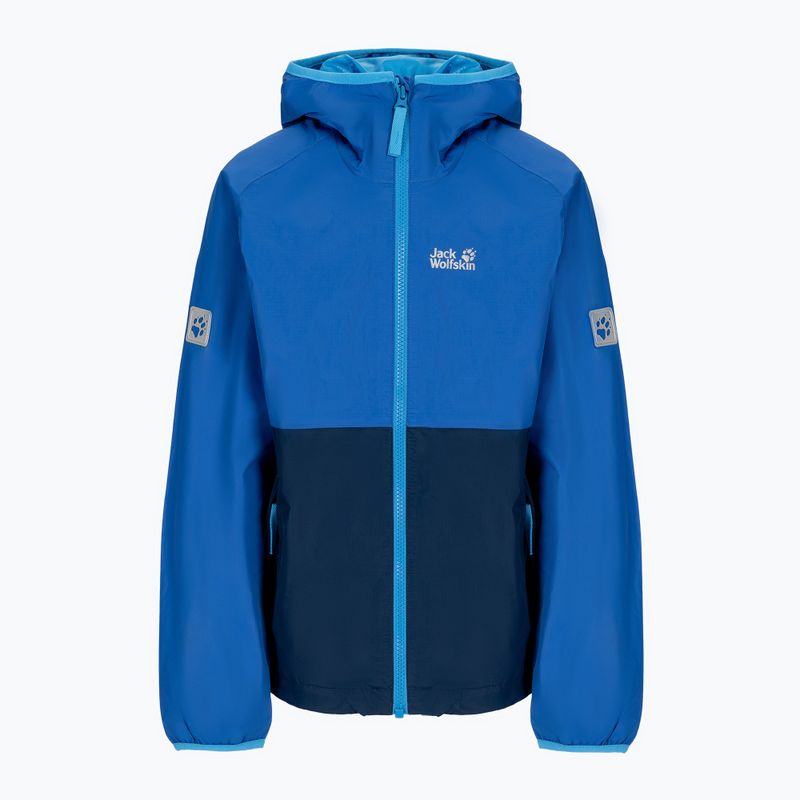 Kurtka przeciwdeszczowa dziecięca Jack Wolfskin Rainy Days coastal blue