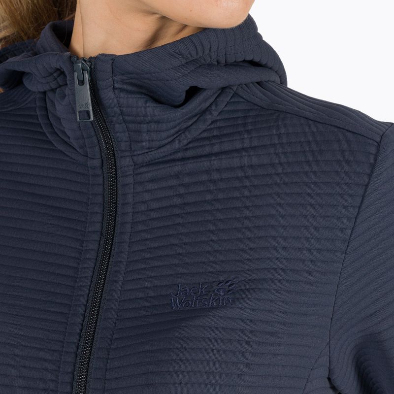 Bluza trekkingowa damska Jack Wolfskin Modesto Hooded night blue 5
