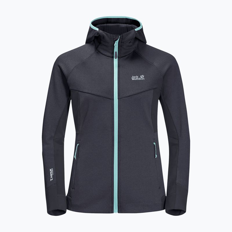 Bluza trekkingowa damska Jack Wolfskin Hydro Grid Fleece graphite 10