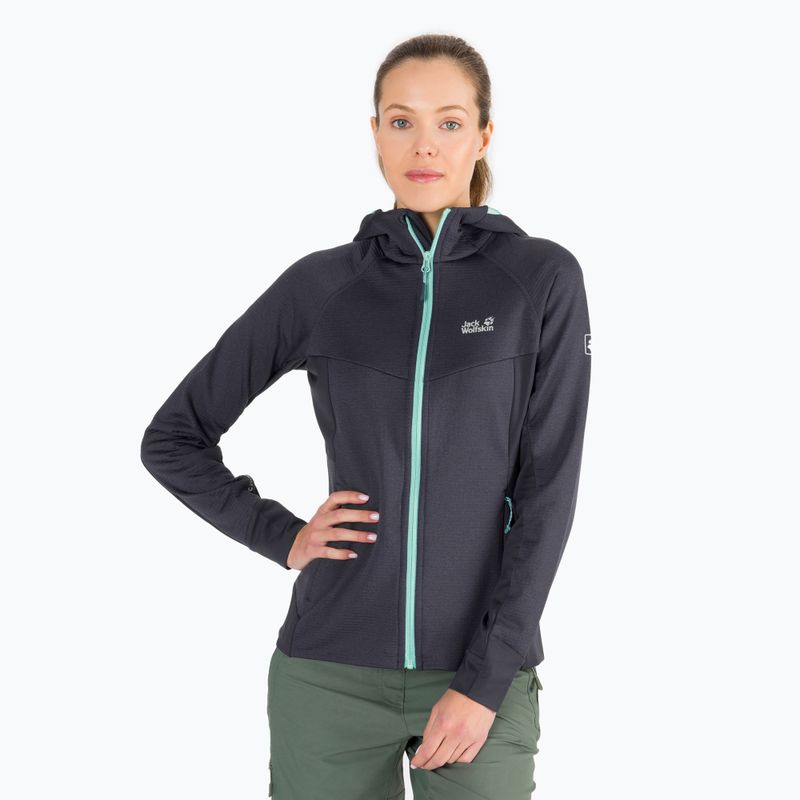 Bluza trekkingowa damska Jack Wolfskin Hydro Grid Fleece graphite