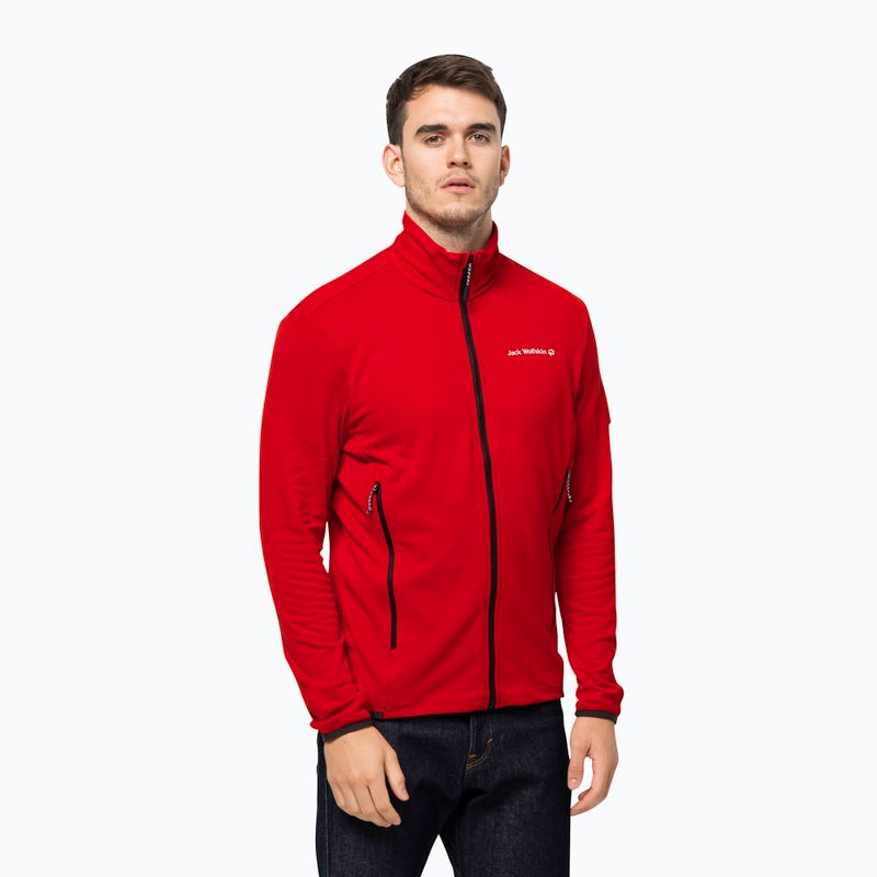 Bluza trekkingowa męska Jack Wolfskin Dna Fleece adrenaline red