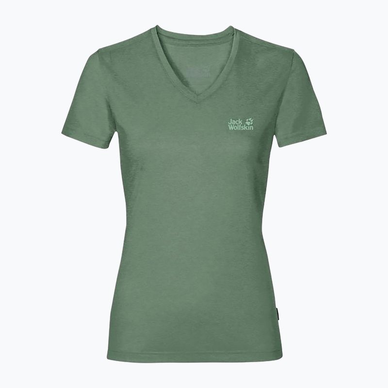 Koszulka trekkingowa damska Jack Wolfskin Crosstrail Tomen hedge green 7