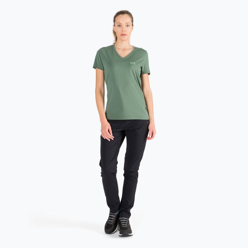 Koszulka trekkingowa damska Jack Wolfskin Crosstrail Tomen hedge green 6