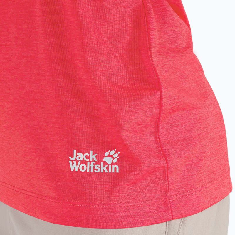 Koszulka trekkingowa damska Jack Wolfskin Pack & Go Tank tulip red 5