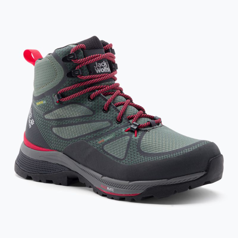 Buty trekkingowe damskie Jack Wolfskin Force Striker Texapore Mid lime/dark green