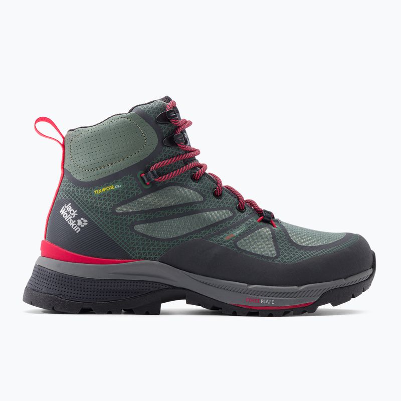 Buty trekkingowe damskie Jack Wolfskin Force Striker Texapore Mid lime/dark green 2