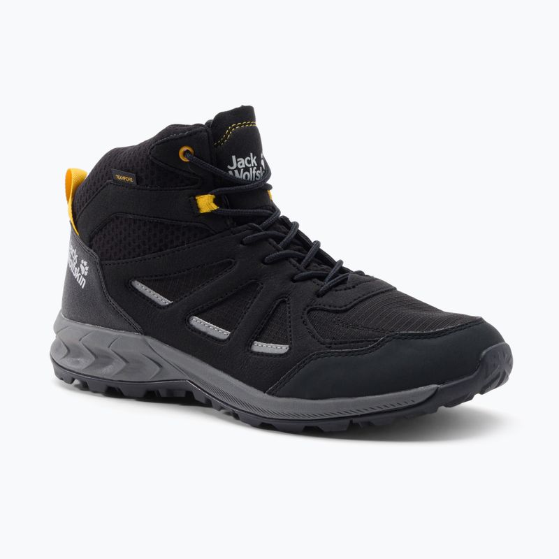 Buty trekkingowe męskie Jack Wolfskin Woodland 2 Texapore Mid black/burly yellow xt