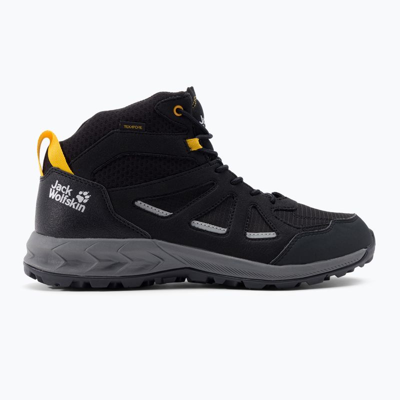 Buty trekkingowe męskie Jack Wolfskin Woodland 2 Texapore Mid black/burly yellow xt 2