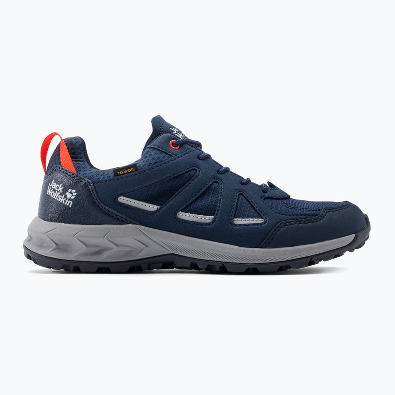 Buty trekkingowe męskie Jack Wolfskin Woodland 2 Texapore Low dark blue/red 2