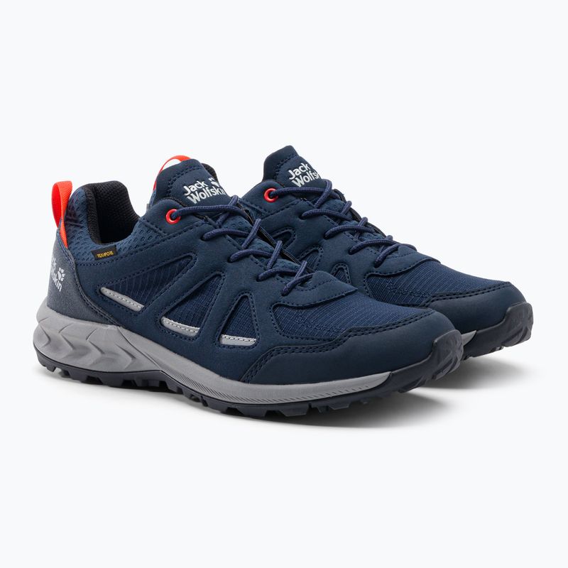 Buty trekkingowe męskie Jack Wolfskin Woodland 2 Texapore Low dark blue/red 5